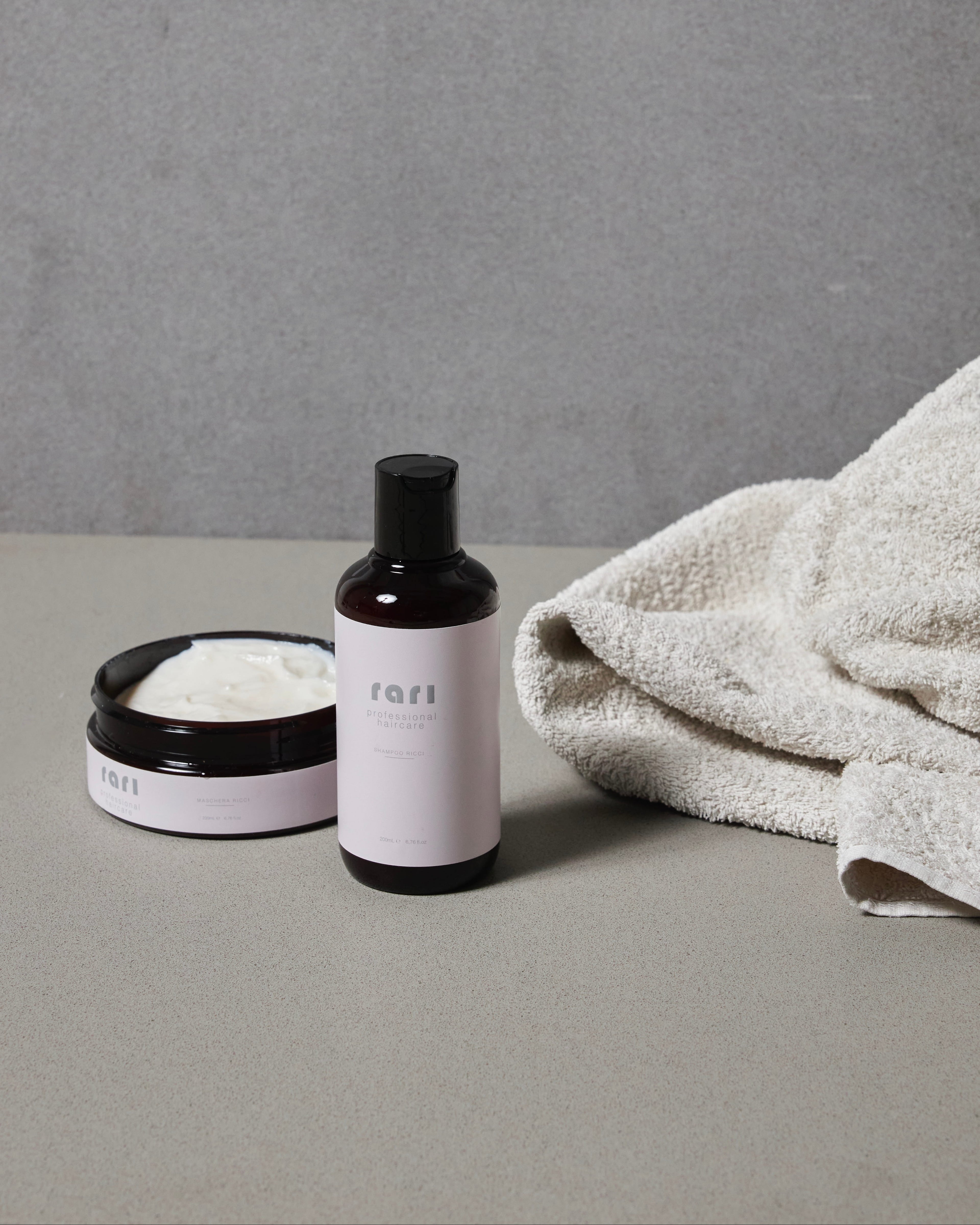 BOX WASHING shampoo e maschera ricci RARI PROFESSIONAL HAIRCARE