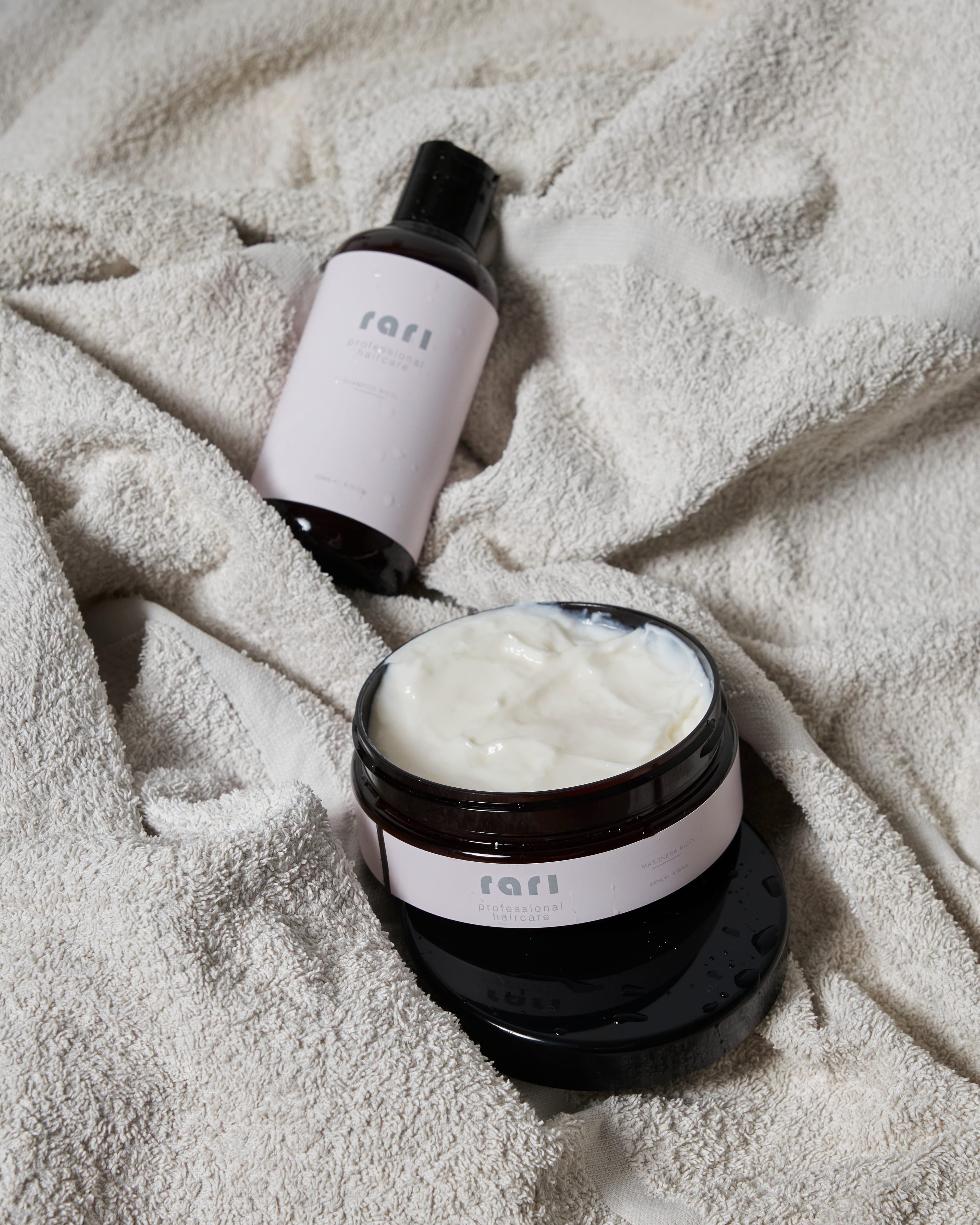 BOX WASHING shampoo e maschera ricci RARI PROFESSIONAL HAIRCARE